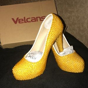 Velcan Beaded Heels